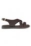 Women's Brown Cross-Strapped Buckle Flat Sole Casual Summer Sandals - 2