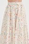 Women's Floral Print and Embroidery Detailed Design Long Skirt with Elastic Waist - 6