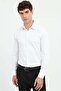 Men's Slim Fit Long Sleeve White Shirt - 2