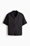 Relaxed Fit Short-sleeved muslin shirt - 4