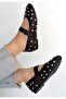 Ritta Brown Leather Belted Ballerina Shoes - 3