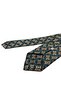 Green Beige Motif Pattern Classic Tie with Handkerchief Kk13936 - 4