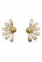 Daisy Figured Yellow Color Enamel Women's Earrings