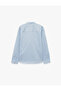 Regular Fit Cotton Poplin Blue Men's Shirt 6Sam60041Iw - 5