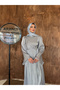 Fairy Spanish Sleeves, Draped Bust, Waist Detail, Chiffon Hijab Evening Dress - 3