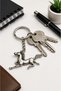 Vintage Running Horse Figured Metal Keychain Durable Key and Bag Accessory - 2
