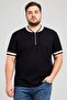 Men Regular Fit Textured Short Sleeve Polo Shirt, Navy