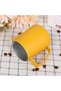 350ml stainless steel milk frother, can be used to make milk, milk foam, coffee, latte, etc., yellow. - 5