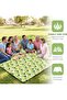 200x300cm Extra Large Foldable Waterproof Picnic Blanket (Green Leaf) - 4