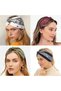 4-pack women's soft cotton textured headbands for sports, yoga, and bohemian hair styling - 5