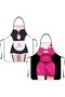 Two-piece set, unisex fun aprons, BBQ aprons, quirky Christmas party gifts for couples - maid style + lady style