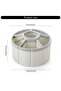 Six-compartment rotating office storage box, 360-degree rotating pen holder, suitable for storing art supplies, marker/crayon desktop cases. - 2