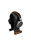 U-shaped leather headphone stand, desktop stand, computer gaming headset display stand, black. - 2
