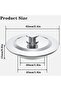 2-Piece Universal Stainless Steel Push-Type Sink Plug Replacement Set-42-44mm - 2