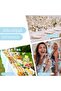 Stylish cotton table runner 300 x 90 cm - Bohemian style tablecloth, suitable for weddings, parties and décor, light blue. - 5