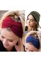 4-pack 7-inch extra-wide bohemian elastic headbands for women's summer styling and sports - 5