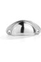 12-piece 3-inch (82 mm) modern silver cabinet cup handles, furniture door hardware knobs with screws for drawers and dressers - 3