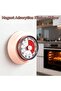 Kitchen timer, magnetic mechanical countdown timer with visual display, 60-minute manual timer, suitable for classrooms, gyms, offices, etc. (pink) - 5
