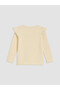 Ecru Ruffled Embroidered Baby Girl T-Shirt - 5