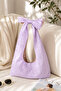Gingham Purple Shoulder Bag - 6