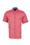 Men's Red 100% Linen Short Sleeve Summer Shirt - 2