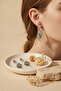 Stylish Wave-Shaped Metallic Gray Bijoux Earrings for Women Exclusive Design for Everyday and Special Occasions - 6