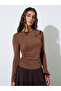 Pack of 2 - Long Sleeves Round Neck Ruched Fitted Knit Top - 4