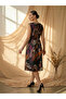 Multi-Color Sleeveless Graphic Print Flare And Fit Midi Dress - 4