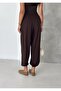 Women's Woven Fabric High Waist Bell-Bottom Detailed Jogger Pants - 7