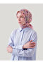 Nevbahar Floral Point Patterned Double-Sided Scarf - Pink Purple - 2
