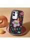 Vivo Y29 Compatible Case Camera Protector Black Silicone Couple Phone Case Heart Pattern - 2
