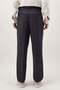 Black 100% Linen Double Pleated Trousers - 4