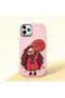 iPhone 11 Pro Compatible Case Camera Protector Pink Silicone Couple Phone Case Girl Patterned