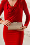 Women's Gold Complex Patterned Metal Handle Evening Dress Wedding Invitation Bag - 2