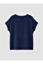 Peak New Season Navy Blue Large Size Oversize Blouse - 5