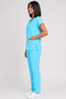Women's V-Neck Bat Sleeve Turquoise, Mustard, Orange, Brick, Bitter Green Cotton Linda Scrubs Set - 4