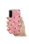 Samsung Galaxy A57 Compatible Case Heart Patterned Silicone Case Red - 3