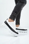 Zrk-X056 Premium Tractor Sole White Black Men's Sports Shoes