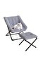 Square Moon Chair Iron Cotton Lazy Chair with Comfortable Cushion Durable Frame Lightweight Design Perfect for Relaxation