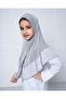 Elegant Young Girl in Light Gray Hijab - 3