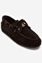 Cherina Women's Brown Cherry Charm Detailed Perforated Genuine Leather Suede Loafer - 3