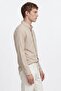 Waffle Patterned Travel Beige Men's Shirt - 3