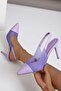 Aura Women's Transparent Open Back Pointed Toe Women's Heeled Shoes 9cm - 2