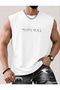 Minimal Printed Men's Regular Fit Crew Neck Sports Sleeveless T-Shirt