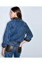Kumaş mix denim ceket - 7