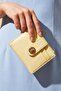 Yellow Wallet with Gold Lock Closure - 2