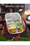 A+ Premium Quality Men's Black Football Player Primary School Orthopedic 3-Piece Set with Pen Holder, Foil-Lined Lunch Bag, 3 Compartments 489 - 7