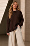 Sweater with Stitching Detail R4479 Brown - 2