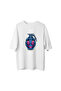 Smiling Grenade Spiral Eye Printed Women's Oversize T-Shirt - 2