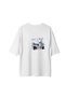 Women's Oversize Scooter Printed T-Shirt Retro Nostalgic Design Relaxed Fit Casual Wear Modern Stylish - 2